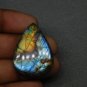 1 Pcs. Of Natural Rainbow Flash Labradorite Pear Cabochon 35x25mm loose gemstone for jewelry