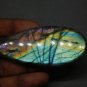 1 Pcs. Of Natural Rainbow Flash Labradorite Oval Cabochon 80x35mm loose gemstone for jewelry
