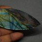 1 Pcs. Of Natural Rainbow Flash Labradorite Oval Cabochon 80x35mm loose gemstone for jewelry