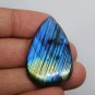 1 Pcs. Of Natural Rainbow Flash Labradorite Pear Cabochon 39x24mm loose gemstone for jewelry