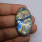1 Pcs. Of Natural Rainbow Flash Labradorite Oval Cabochon 43x25mm loose gemstone for jewelry