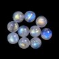 5 Pcs. Of Natural Rainbow Moonstone Round Cabochon 6mm loose gemstone for jewelry