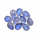 5 Pcs. Of Natural Rainbow Moonstone Pear Cabochon 10x7mm loose gemstone for jewelry