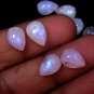 5 Pcs. Of Natural Rainbow Moonstone Pear Cabochon 10x7mm loose gemstone for jewelry