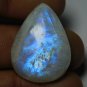 1 Pcs. Of Natural Rainbow Moonstone Pear Cabachon 30x23mm