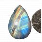 1 Pcs. Of Natural Rainbow Moonstone Pear Cabachon 48x23x9mm loose gemstone for jewelry