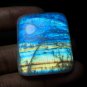 1 Pcs. Of Natural Rainbow Moonstone Cushion Cabachon 38x32x9mm loose gemstone for jewelry
