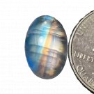 1 Pcs. Of Natural Rainbow Moonstone Oval Cabachon 42x20x7mm loose gemstone for jewelry