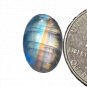 1 Pcs. Of Natural Rainbow Moonstone Oval Cabachon 42x20x7mm loose gemstone for jewelry