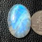 1 Pcs. Of Natural Rainbow Moonstone Oval Cabachon 31x21x9mm loose gemstone for jewelry