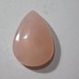 1 Pcs. Of Natural Rose Quartz Pear Cabochon 44x31mm loose gemstone for jewelry
