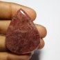 1 Pcs. Of Natural Strawberry Quartz Pear Cabochon 42x32mm loose gemstone for jewelry