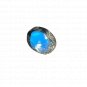 1 Pcs. Of Natural Tourmilated Rainbow Moonstone Pear Cabachon 54x47x8mm