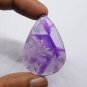 1 Pcs. Of Natural Trapiche Amethyst Pear Cabochon 41x30mm loose gemstone for jewelry