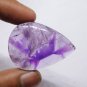 1 Pcs. Of Natural Trapiche Amethyst Pear Cabochon 41x30mm loose gemstone for jewelry