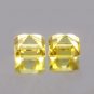 2 Pcs. Of Natural Yellow Sapphire  Square Princess Cut 10x10mm loose gemstone for jewelry