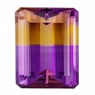 1 Pcs. Of Lab Created Ametrine Rectangle Radiant Cut 6x4mm loose gemstone for jewelry