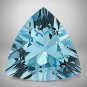 1 Pcs. Of Lab Created Aquamarine Trillon Brilliant Cut 4mm loose gemstone for jewelry
