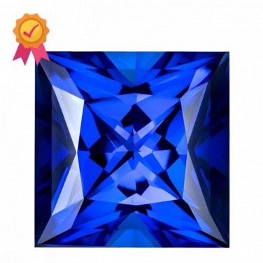 1 Pcs. Of Lab Created Blue sapphire Square Princess Cut 4mm loose gemstone for jewelry