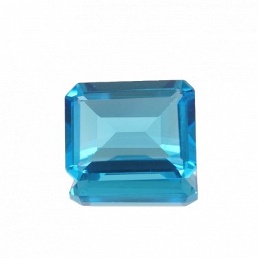 1 Pcs. Of Lab Created Blue topaz Rectangle Radiant Cut 6x4mm loose gemstone for jewelry