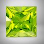 1 Pcs. Of Lab Created Peridot Square Princess Cut 3mm loose gemstone for jewelry