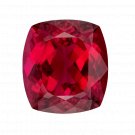 1 Pcs. Of Lab Created Rubellite Tourmaline Cushion Fine Step Cut 6x4mm loose gemstone for jewelry