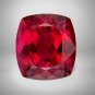 1 Pcs. Of Lab Created Rubellite Tourmaline Cushion Fine Step Cut 6x4mm loose gemstone for jewelry