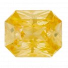1 Pcs. Of Lab Created Yellow sapphire Rectangle Radiant Cut 6x4mm loose gemstone for jewelry