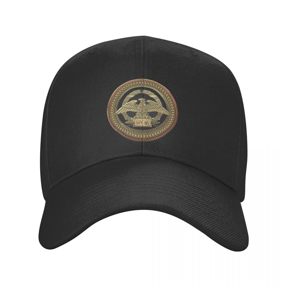 Gold Roman Imperial Eagle Baseball Cap Rome SPQR Emblem Hat