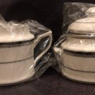 NEW Noritake GILDED PLATINUM Sugar Bowl and Creamer Set NEW Noritake GILDED PLATINUM Sugar Bowl and Creamer Set
