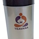 NEW Teavana Citrus Logo empty Tea Tin Storage Container Silver Purple coffee