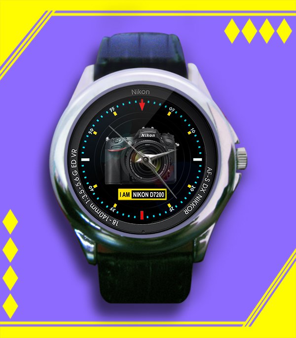 Brand New I Am Nikon 2 Custom Leather Watch