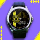 Brand New Borussia Dortmund Footbal Logo Custom Leather Watch