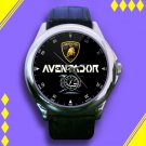 Brand New Lamborghini Aventador Logo Custom Leather Watch