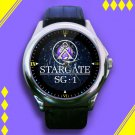 Brand New Stargate Sg1 Gate Symbols Custom Leather Watch