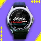 Brand New Kawasaki Ninja H2R Predator Logo Custom Leather Watch