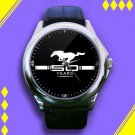 Brand New Logo Design Ford Mustang 50 Years Custom Leather Watch