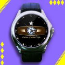Brand New FC Chelsea Football Logo Custom Leather Watch