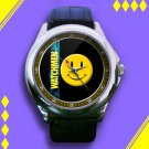Brand New Wrist Watchmen Smiley Logo Custom Leather Watch