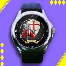 Brand New Knights Templar Shield Custom Leather Watch