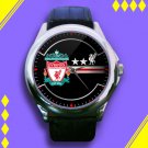 Brand New Liverpool Football Club Soccer Logo Custom Leather Watch
