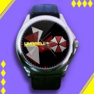 Brand New Resident Evil Umbrella Corporation Logo Custom Leather Watch