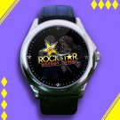 Brand New RockStar Energy Drink Logo Custom Leather Watch