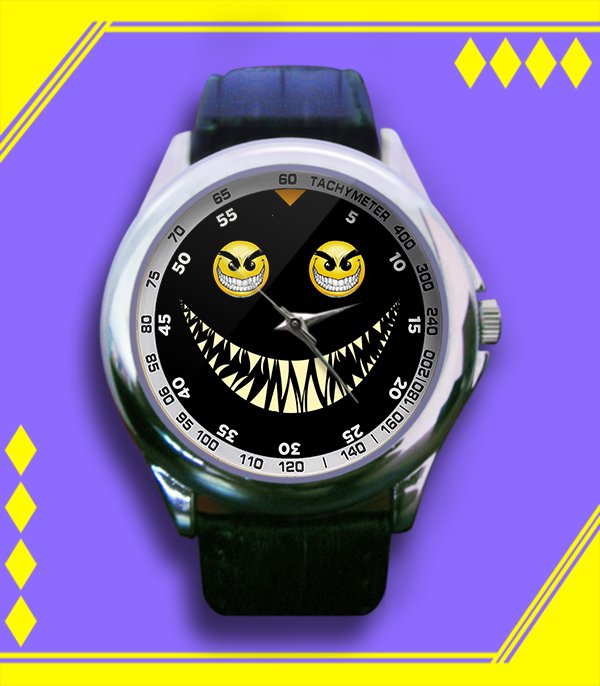 Brand New Evil Smile Custom Leather Watch