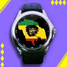 Brand New Rasta Jamaica Lion Jamaican Custom Leather Watch