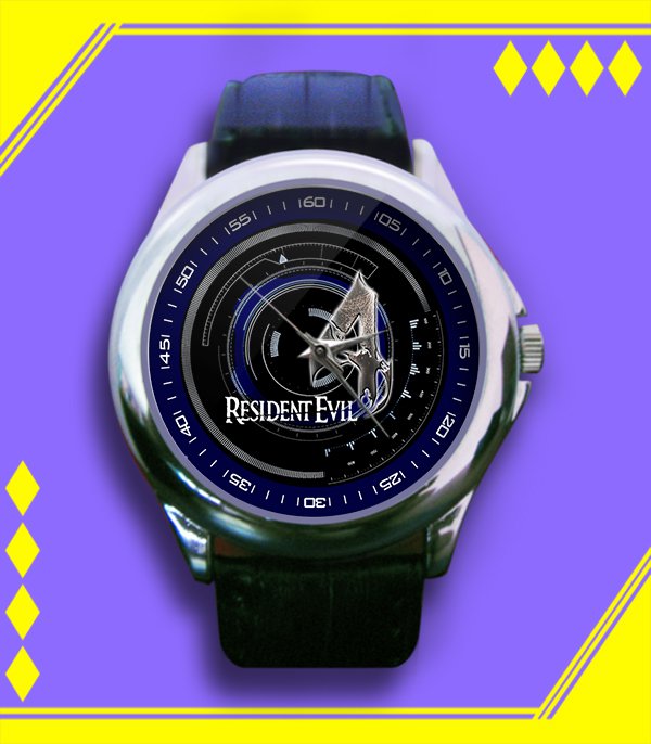 Brand New Resident Evil 4 Logo Custom Leather Watch