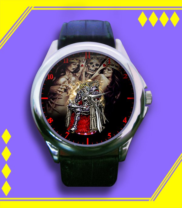 Brand New Skeleton King Custom Leather Watch