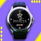 Brand New Invicta Fighting Championships Logo Custom Leather Watch