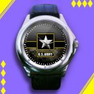 Brand New US Army Logo Custom Leather Watch