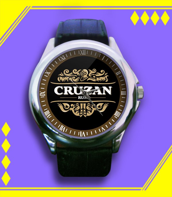Brand New Cruzan Rum Logo Custom Leather Watch